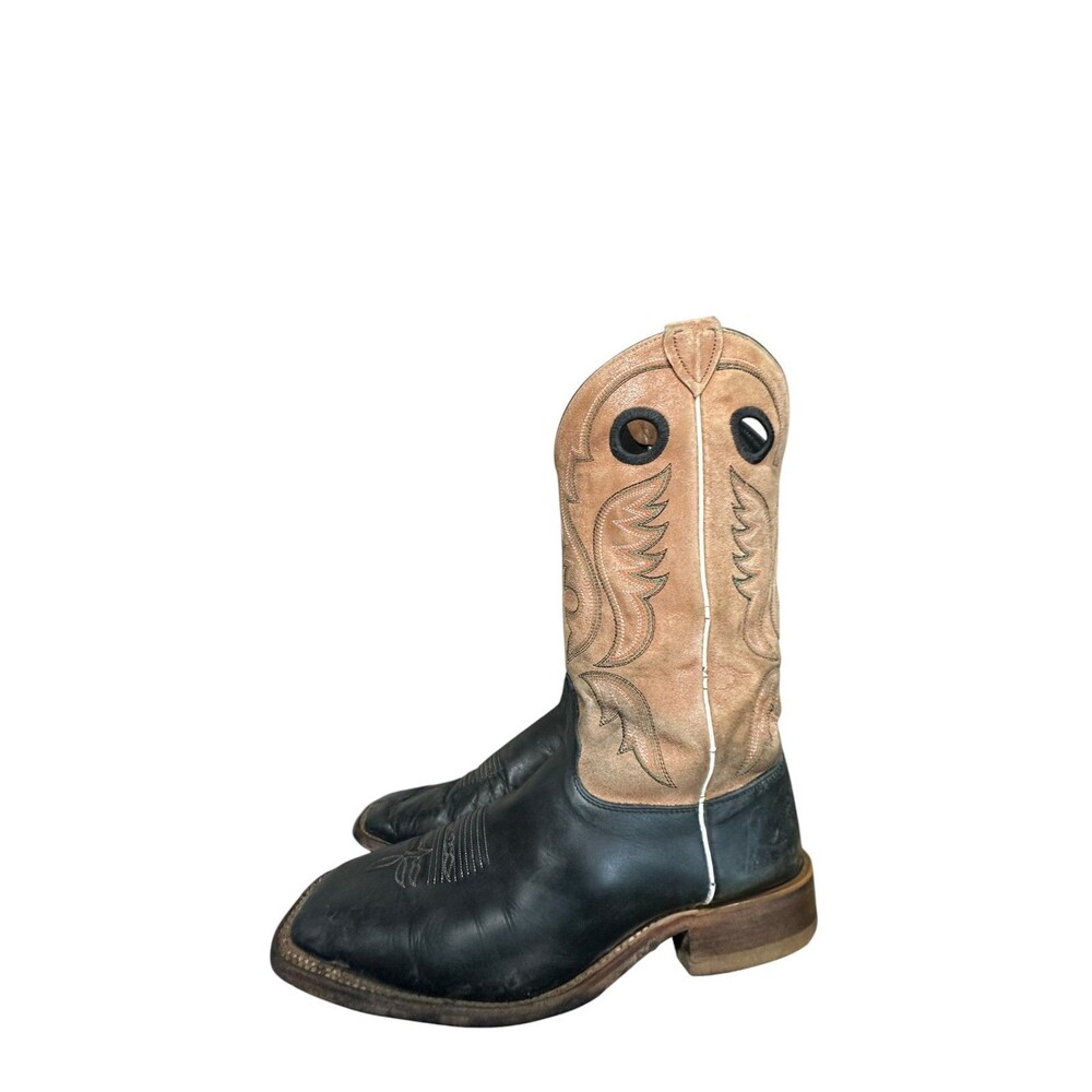 Justin Cowboy Square Toe Western Two Tone BR303 Stillwater Calf Mens Size 11 EE